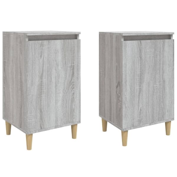 vidaXL Yöpöydät 2 kpl harmaa Sonoma 40x35x70 cm tekninen puu