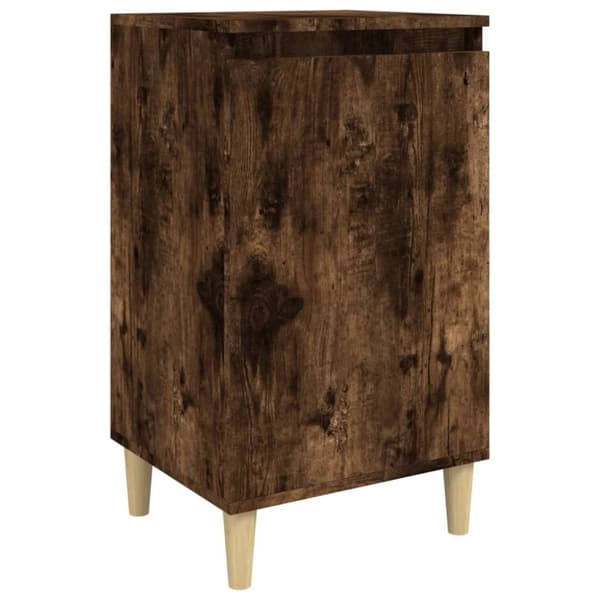 vidaXL sengebord 40x35x70 cm konstrueret træ røget egetræsfarve