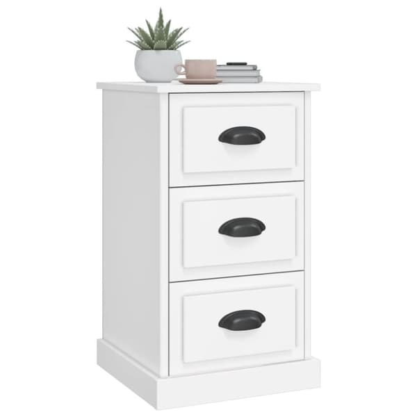 vidaXL sengebord 39x39x67 cm konstrueret træ hvid