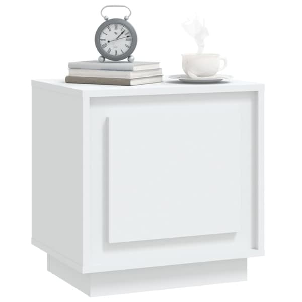 vidaXL sengeborde 2 stk. 44x35x45 cm konstrueret træ hvid