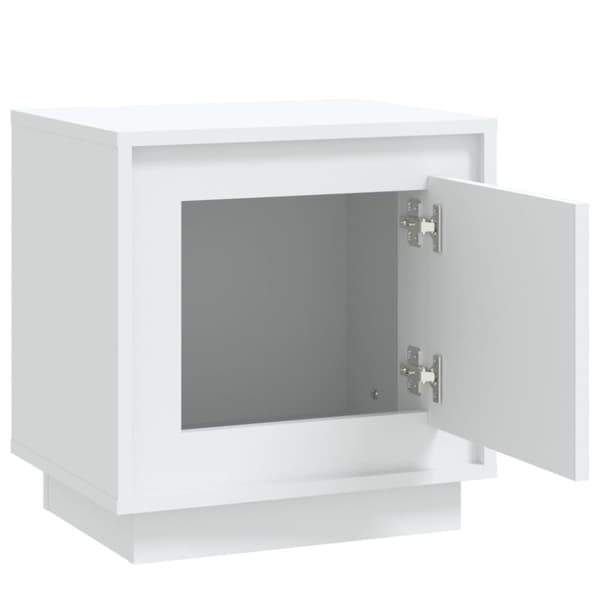 vidaXL sengeborde 2 stk. 44x35x45 cm konstrueret træ hvid
