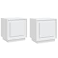Miniatyrbillede 1 af 11: vidaXL sengeborde 2 stk. 44x35x45 cm konstrueret træ hvid
