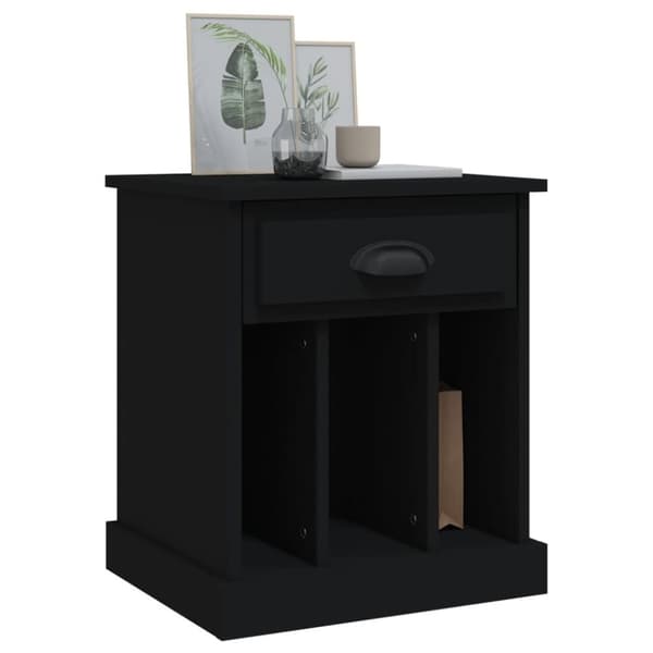 vidaXL Nattbord 2 stk svart 43x36x50 cm