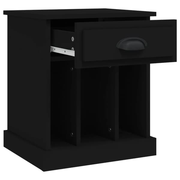 vidaXL Nattbord 2 stk svart 43x36x50 cm
