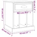 Miniatyrbillede 11 af 11: vidaXL sengeborde 2 stk. 43x36x50 cm hvid