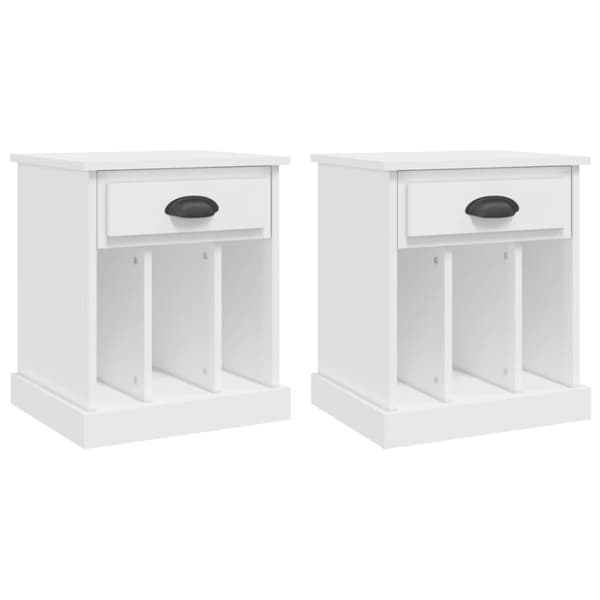 vidaXL sengeborde 2 stk. 43x36x50 cm hvid