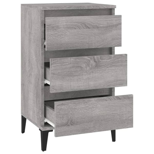 vidaXL sengebord 40x35x70 cm konstrueret træ grå sonoma-eg