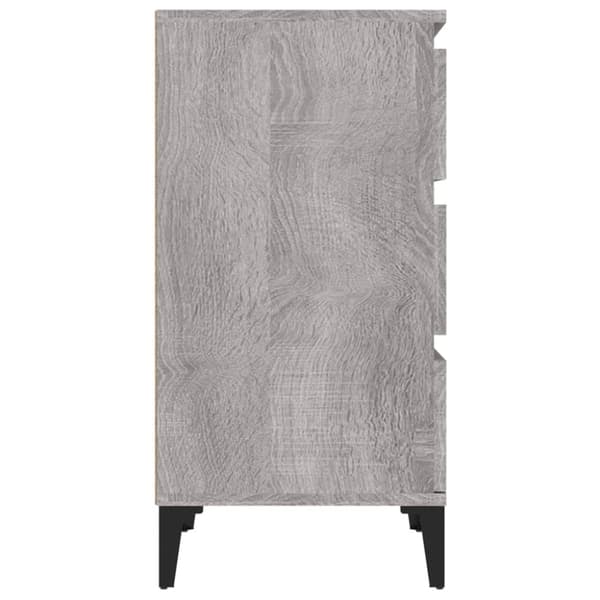 vidaXL sengebord 40x35x70 cm konstrueret træ grå sonoma-eg