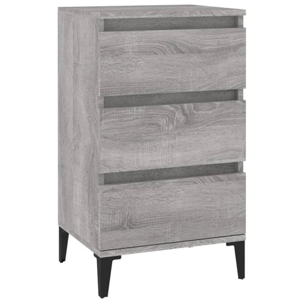 vidaXL sengebord 40x35x70 cm konstrueret træ grå sonoma-eg