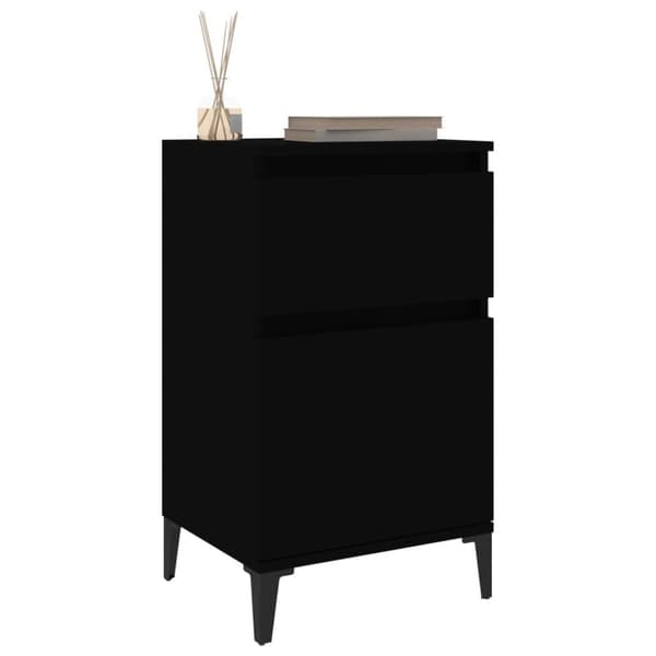 vidaXL Sängbord 2 st svart 40x35x70 cm