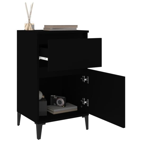 vidaXL Sängbord 2 st svart 40x35x70 cm