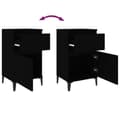 Miniatyrbillede 9 af 11: vidaXL sengeborde 2 stk. 40x35x70 cm sort