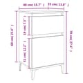 Miniatyrbillede 11 af 11: vidaXL sengeborde 2 stk. 40x35x70 cm sort