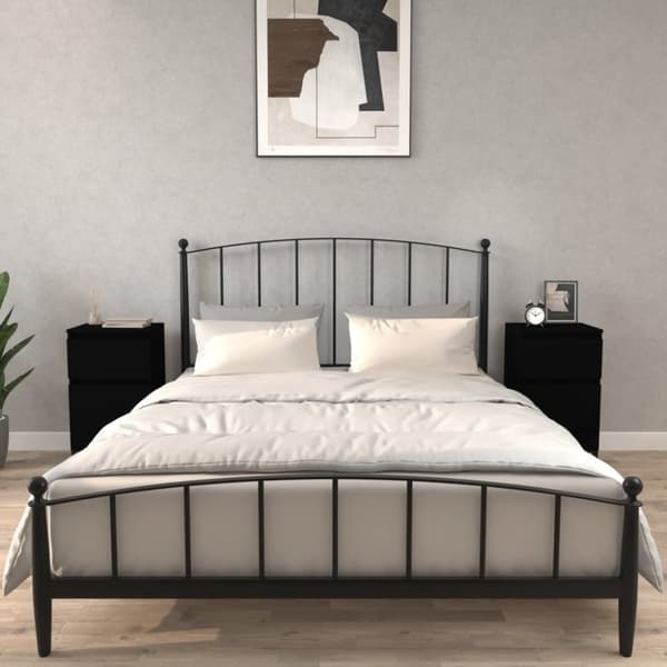 vidaXL sengeborde 2 stk. 40x35x70 cm sort
