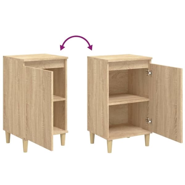 vidaXL Nattbord 2 stk sonoma eik 40x35x70 cm konstruert tre