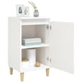 Miniatyrbilde 4 av 11: vidaXL Nattbord høyglans hvit 40x35x70 cm konstruert tre