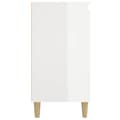 Miniatyrbilde 7 av 11: vidaXL Nattbord høyglans hvit 40x35x70 cm konstruert tre