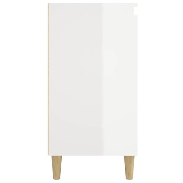 vidaXL Nattbord høyglans hvit 40x35x70 cm konstruert tre