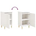 Miniatyrbilde 8 av 11: vidaXL Nattbord høyglans hvit 40x35x70 cm konstruert tre