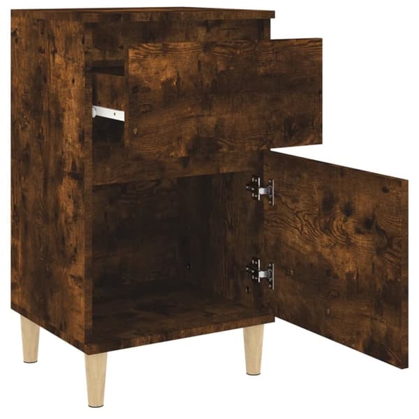 vidaXL sengebord 40x35x70 cm røget egetræsfarve