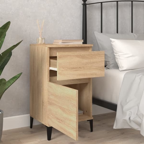 vidaXL Nattbord 2 stk sonoma eik 40x35x70 cm