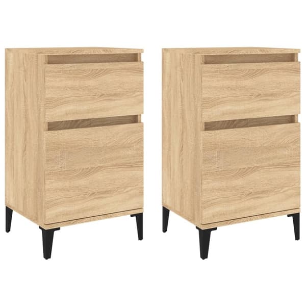 vidaXL Nattbord 2 stk sonoma eik 40x35x70 cm