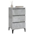 Miniatyrbilde 4 av 11: vidaXL Nattbord betonggrå 40x35x70 cm konstruert tre