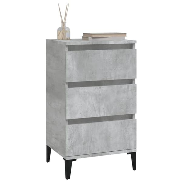 vidaXL Nattbord betonggrå 40x35x70 cm konstruert tre