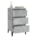 Miniatyrbilde 5 av 11: vidaXL Nattbord betonggrå 40x35x70 cm konstruert tre