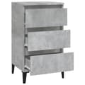 Miniatyrbilde 6 av 11: vidaXL Nattbord betonggrå 40x35x70 cm konstruert tre