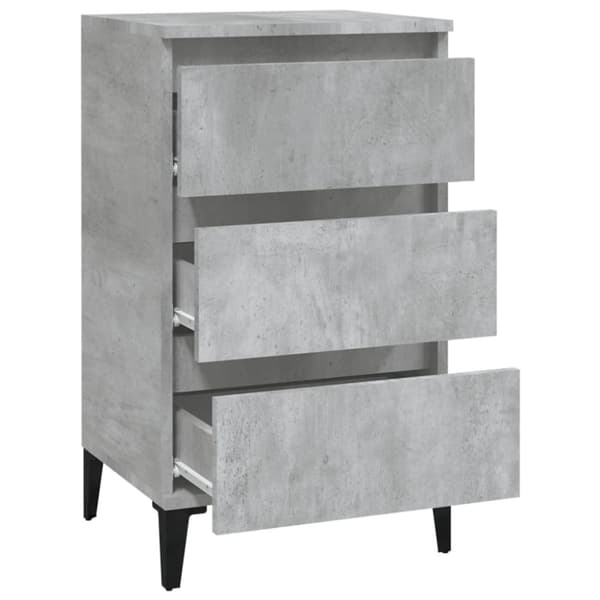vidaXL Nattbord betonggrå 40x35x70 cm konstruert tre