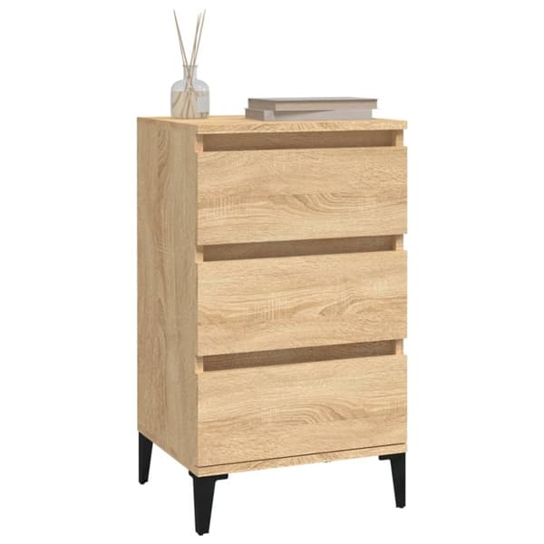 vidaXL sengebord 40x35x70 cm konstrueret træ sonoma-eg