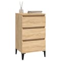 Miniatyrbillede 4 af 11: vidaXL sengebord 40x35x70 cm konstrueret træ sonoma-eg