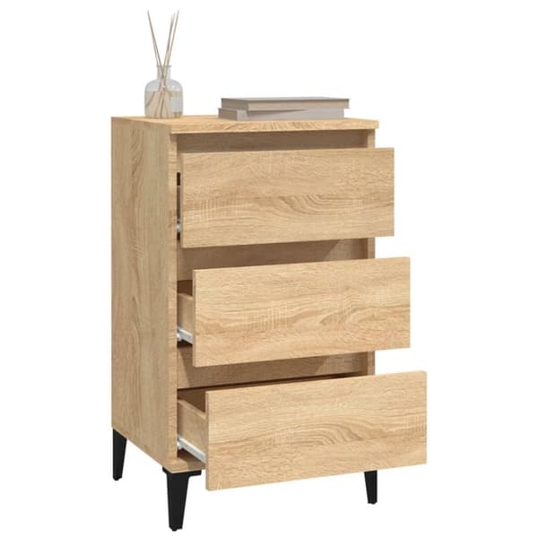 vidaXL sengebord 40x35x70 cm konstrueret træ sonoma-eg