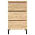 Miniatyrbillede 7 af 11: vidaXL sengebord 40x35x70 cm konstrueret træ sonoma-eg