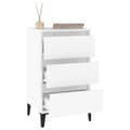 Miniatyrbilde 4 av 11: vidaXL Nattbord hvit 40x35x70 cm konstruert tre