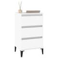 Miniatyrbilde 5 av 11: vidaXL Nattbord hvit 40x35x70 cm konstruert tre
