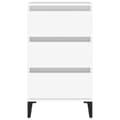 Miniatyrbilde 7 av 11: vidaXL Nattbord hvit 40x35x70 cm konstruert tre