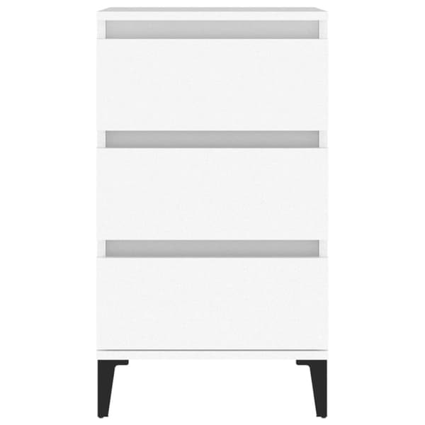 vidaXL Nattbord hvit 40x35x70 cm konstruert tre