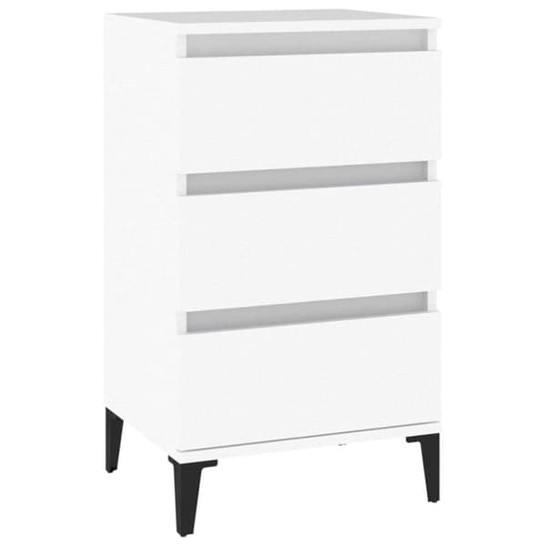 vidaXL Nattbord hvit 40x35x70 cm konstruert tre