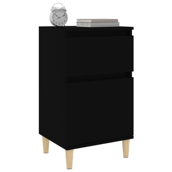 vidaXL sengebord 40x35x70 cm sort