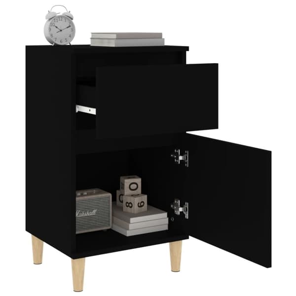 vidaXL sengebord 40x35x70 cm sort