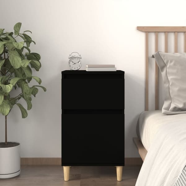 vidaXL sengebord 40x35x70 cm sort