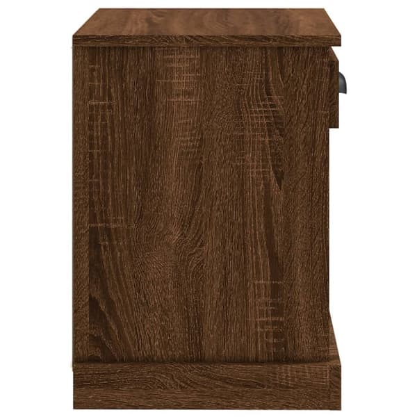 vidaXL Nattbord 2 stk brun eik 43x36x50 cm