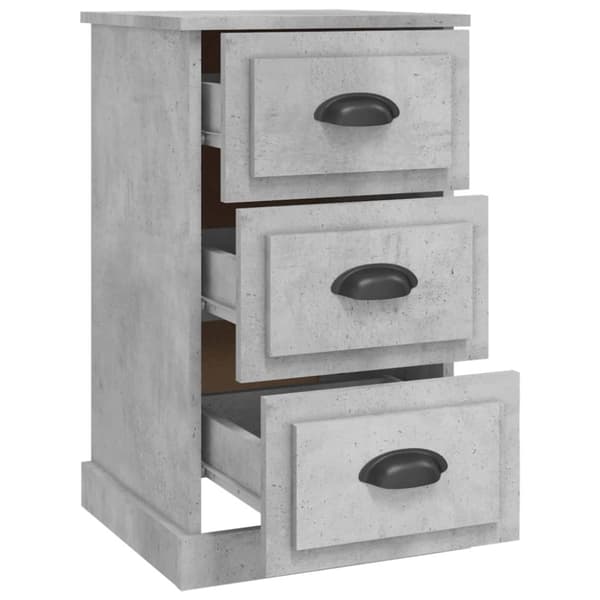 vidaXL Nattbord betonggrå 39x39x67 cm konstruert tre