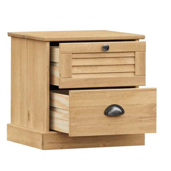 vidaXL Nattbord VIGO 42x35x42 cm heltre furu