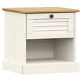 Miniatyrbilde 3 av 10: vidaXL Nattbord VIGO hvit 42x35x42 cm heltre furu