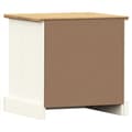 Miniatyrbilde 8 av 10: vidaXL Nattbord VIGO hvit 42x35x42 cm heltre furu
