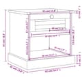 Miniatyrbilde 10 av 10: vidaXL Nattbord VIGO hvit 42x35x42 cm heltre furu
