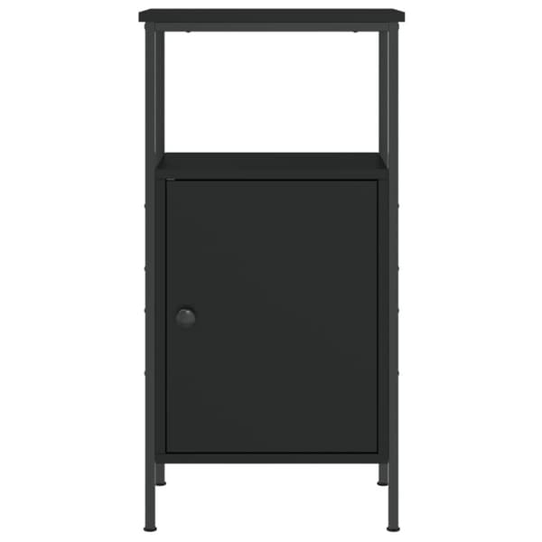 vidaXL sengebord 41x31x80 cm konstrueret træ sort